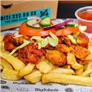 Chicken Kebab and chips