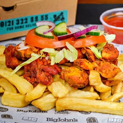 Chicken Kebab and chips